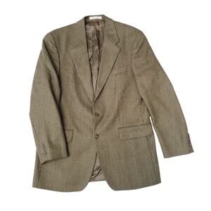 Vinage Chaps Ralph Lauren Ivy Prep Wool Blazer Jacket Sport Coat Houndstooth 42T